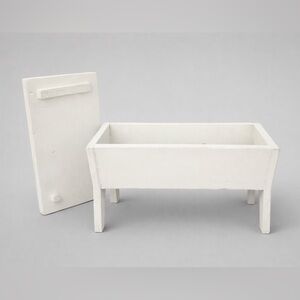 Elegant White Wooden Box Organizer